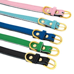 100% Genuine Leather Dog Pet Collar Soft Padded Comfortable Adjustable Quality