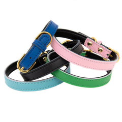 100% Genuine Leather Dog Pet Collar Soft Padded Comfortable Adjustable Quality