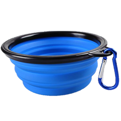 1 Collapsible Travel Dog Food Water Bowls BPA Lead Free Carbiner Red Blue Green
