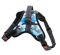 No Pull Dog Harness Adjustable Control Vest Dogs Reflective XS S M XXL Blue-Camo