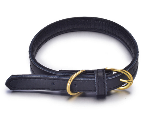 100% Genuine Leather Dog Pet Collar Soft Padded Comfortable Adjustable Quality