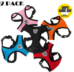 2-Pack Mesh Padded Soft Puppy Pet Dog Harness Breathable Comfortable  S M L