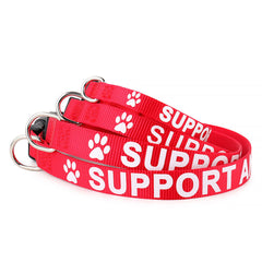 Emotional Support Animal ESA Collar Metal Ring Adjustable Red ESA ACCESS