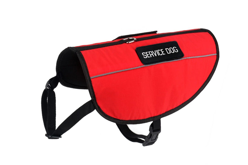 Service Dog Vest Harness Canine Light Weight Reflective Adjustable XXS - XL- RED