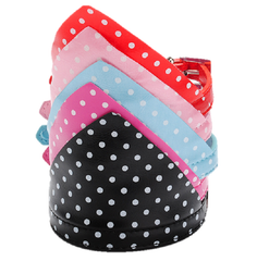 Polka Dots Hankerchief Bandana Dog Leather Collar Terrie Small Red Bowtie Small