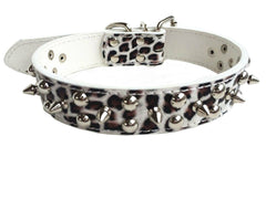 Spiked Studded Rivet Leather Dog Pet Puppy Collar XS S M L Black Red Pink Purple