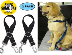 2 Pack Cat Dog Pet Safety Seat belt Clip for Car Vehicle Adjustable Harness Lead